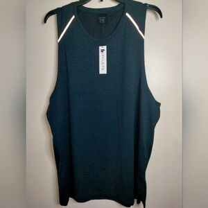 Hylete (Size L) Men's Navy Blue Stretch Sleeveless Reflex Gym Tank (NEW-NWT)
